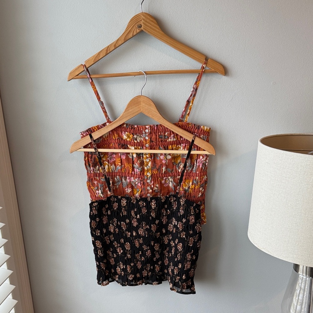 American Eagle Cropped Floral Bohemian Smocked Tank Bundle